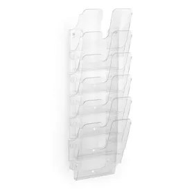   Prospektustartó, fali, álló, A4, DURABLE "FLEXIPLUS 6", áttetsző