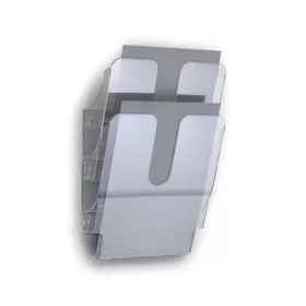   Prospektustartó, fali, álló, A4, DURABLE "FLEXIPLUS 2", áttetsző