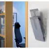 Prospektustartó, fali, álló, A4, DURABLE "FLEXIPLUS 2", áttetsző
