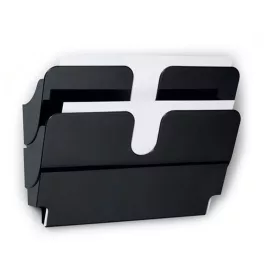   Prospektustartó, fali, fekvő, A4, DURABLE "FLEXIPLUS 2", fekete