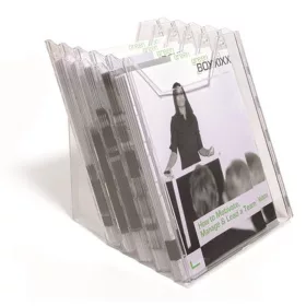   Prospektustartó, asztali és fali, álló, A4, DURABLE "COMBIBOXX® XL", áttetsző