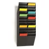 Prospektustartó, fali, álló, A4, DURABLE "FLEXIBOXX 12", fekete