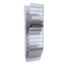   Prospektustartó, fali, fekvő, A4, DURABLE "FLEXIBOXX 12", áttetsző