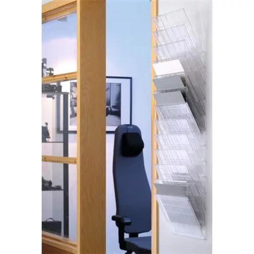 Prospektustartó, fali, fekvő, A4, DURABLE "FLEXIBOXX 12", áttetsző