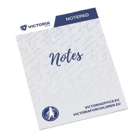 Jegyzettömb, A5, 5x50 lap, vonalas, VICTORIA OFFICE, fehér