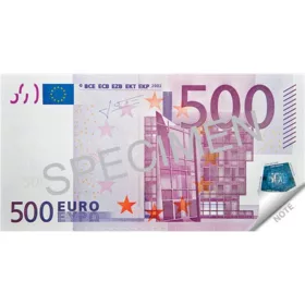   Jegyzettömb, 70 lap, 120x61,5 mm, PANTA PLAST "500 Euro"