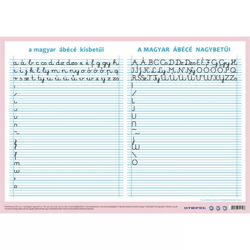 Könyökalátét, kétoldalas, A3, STIEFEL "A magyar ábécé betűi"
