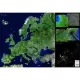 Könyökalátét, kétoldalas, STIEFEL "Európa űrtérkép"