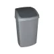 Billenős szemetes, 50 l, CURVER "Swing top", ezüst/grafit