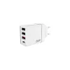 Hálózati töltő, 1xUSB-C PD (20W), USB-A QC 3.0, 2xUSB-A (10W), VERBATIM, fehér