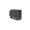 Hálózati töltő, 1xUSB-C PD (20W), USB-A QC 3.0, 2xUSB-A (10W), VERBATIM, fekete