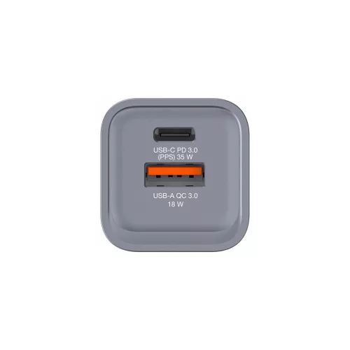 Hálózati töltő, 1xUSB-C PD (35W), USB-A QC 3.0, EU/UK/US, GaN, VERBATIM