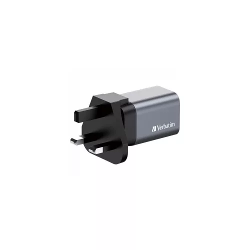 Hálózati töltő, 1xUSB-C PD (35W), USB-A QC 3.0, EU/UK/US, GaN, VERBATIM