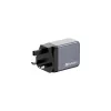 Hálózati töltő, 2xUSB-C PD (65W), USB-A QC 3.0, EU/UK/US, GaN, VERBATIM
