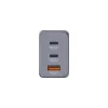 Hálózati töltő, 2xUSB-C PD (65W), USB-A QC 3.0, EU/UK/US, GaN, VERBATIM