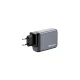 Hálózati töltő, 2xUSB-C PD (100W), USB-C PD (65W), USB-A QC 3.0, EU/UK/US, GaN, VERBATIM