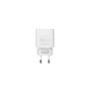 Hálózati töltő, 20W, USB-C, USB-C, USB-C/USB-C töltőkábel, RIVACASE "PS4101", fehér