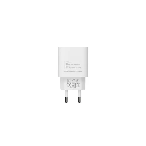 Hálózati töltő, 20W, USB-C, USB-C, USB-C/USB-C töltőkábel, RIVACASE "PS4101", fehér