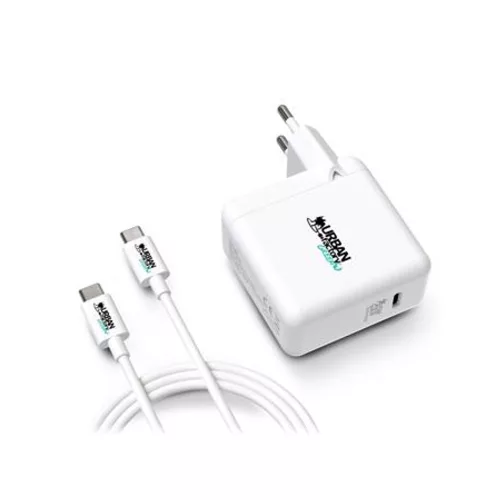 Hálózati töltő, 1xUSB-C (65W), USB-C–USB-C kábel, URBAN FACTORY