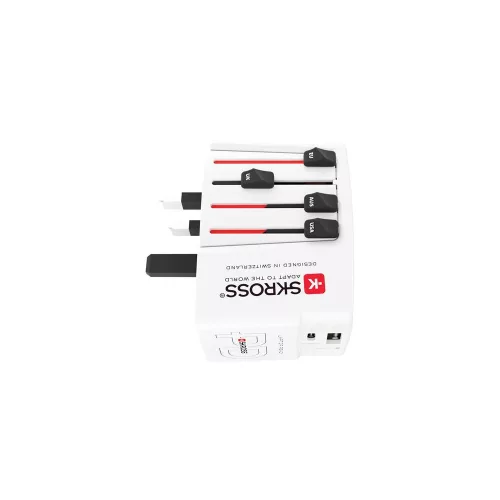 Hálózati töltő, világutazóknak, 1xUSB-A, 1xUSB-C PD, 65W, USB-C kábel, SKROSS