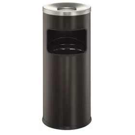   Tűzálló szemetes, kerek, hamutartóval, DURABLE "Safe", fekete