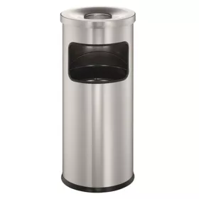   Tűzálló szemetes, kerek, hamutartóval, DURABLE "Safe", ezüst