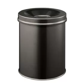   Tűzálló szemetes, fém, kerek, DURABLE "Safe", fekete