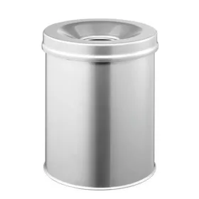   Tűzálló szemetes, fém, kerek, DURABLE "Safe", ezüst