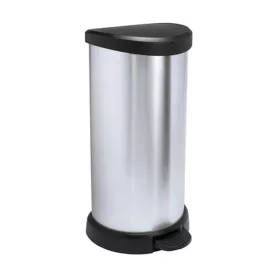Pedálos szemetes, fémhatású, 40 l, CURVER