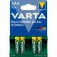 Tölthető elem, AAA mikro, 4x800 mAh, előtöltött, VARTA "Power"