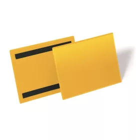   Logisztikai zseb, A5, fekvő, DURABLE, mágnessel, sárga - 50db