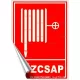 Információs matrica, 12,5x17,5 cm, fluoreszkáló, utánvilágítós, "Tűzcsap"