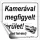 Információs matrica, 8,7x8,3 cm, "Kamerával megfigyelt terület"