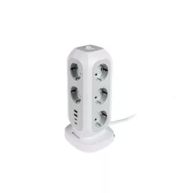   Elosztó, álló, 11 aljzat, 2xUSB-A, 2xUSB-C, VERBATIM "EUPT-01"
