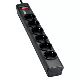   Elosztó, 6 aljzat, túlfeszültségvédő elosztó, EATON "Protection Strip"