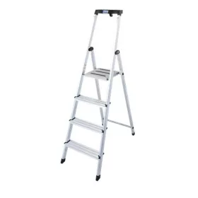  Állólétra, 4 lépcsőfokos, alumínium, KRAUSE "Safety"