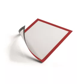   Infokeret, A4, mágneses, DURABLE "DURAFRAME® MAGNETIC", piros - 5db