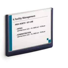   Információs tábla, 148,5x210 mm, DURABLE "CLICK SIGN", kék