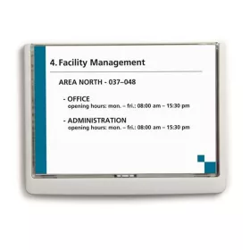   Információs tábla, 148,5x210 mm, DURABLE "CLICK SIGN", fehér