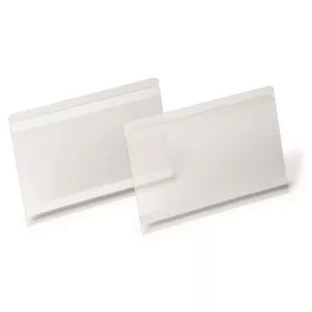   Logisztikai zseb, A5, fekvő, DURABLE "HARD COVER", öntapadó csíkkal, átlátszó - 10db