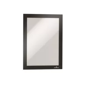   Infokeret, A5, öntapadó háttal, mágneses előlappal, DURABLE "DURAFRAME", ezüst-fekete