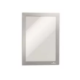  Infokeret, A5, öntapadó háttal, mágneses előlappal, DURABLE "DURAFRAME", ezüst-ezüst - 2db