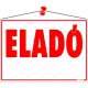 Információs tábla, 35x25 cm, "Eladó"
