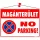 Információs tábla, 35x25 cm, "Magánterület No parking!"