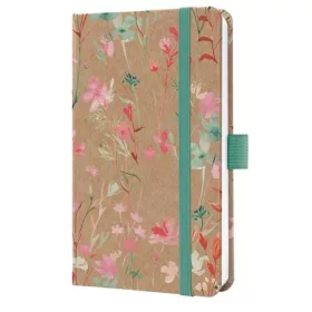   Naptár, A6, heti, 2027, kemény borító, SIGEL "Jolie", Green Floral Serenity