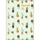 Naptár, tervező, A5, heti, DAYLINER, "Colors", Cactus