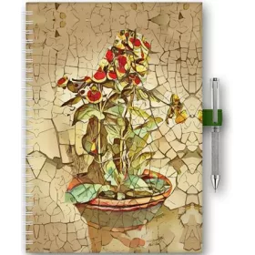   Naptár, tervező, A5, heti, DAYLINER, "InSpiral", bloom