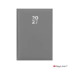   Naptár, tervező, A5, heti, DAYLINER, "Pannon", szürke
