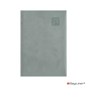   Naptár, tervező, B6, heti, DAYLINER "Square", szürkéskék