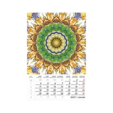 Naptár, fali, TOPTIMER "Mandala"